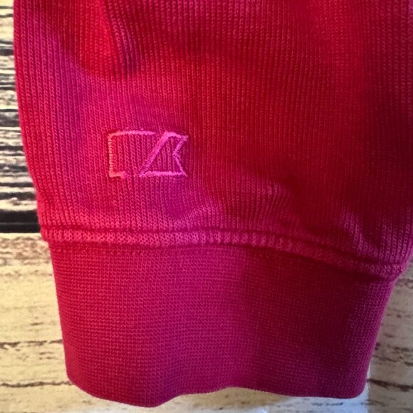 Cutter & Buck 1/4 Zip Pullover Sweater Red Men’s Size L Golf Casual - Picture 4 of 6